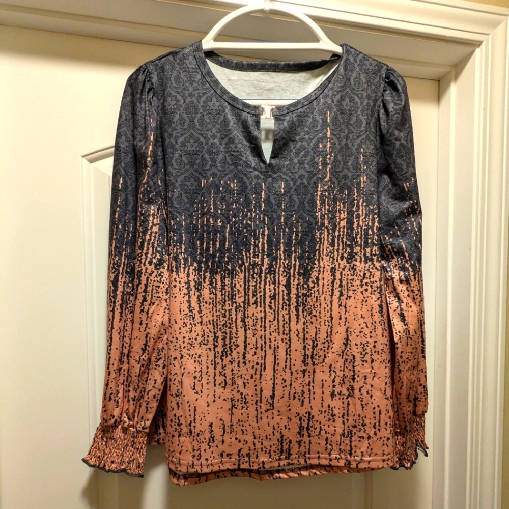 Long sleeve, dress top, L